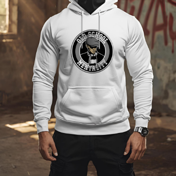 Снимка на Суитшърт "Old School Mentality" Бял