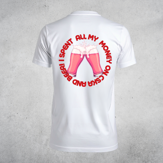 Снимка на Тениска "CSKA&BEER" - бяла