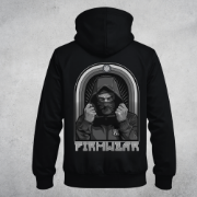 Снимка на Черен суитчър с цип „FIRMWEAR"