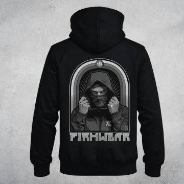 Снимка на Черен суитчър с цип „FIRMWEAR"