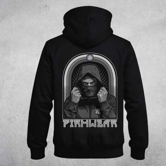 Снимка на Черен суитчър с цип „FIRMWEAR"